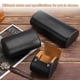 thumbnail image 4 of Estuche de viaje para relojes Uxcell para hombres, estuche de cuero para rollo de reloj, caja de almacenamiento portátil para relojes para Navidad, cumpleaños y aniversario, 3 ranuras (negro), 4 of 7