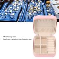 thumbnail image 3 of Travel Jewelry Box, Easy Access Compartment Wearproof Travel Bracelet Organizer Box  For Women For Vacation, 3 of 8