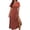Brick Red, variant on Women'S V Neck Maxi Dress Casual Vacation Short Sleeve Summer Dress Beach Boho Chic Day Gown Leopard Print XS