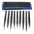 thumbnail image 2 of Accuracy Tweezer, Tweezer Set Pointed Curved Non Slip 9PCS High Hardness Ergonomic  for Maintenance, 2 of 7