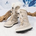 thumbnail image 3 of BURUDANI Women's Quilted Lace-Up Winter Snow Boots, 3 of 5