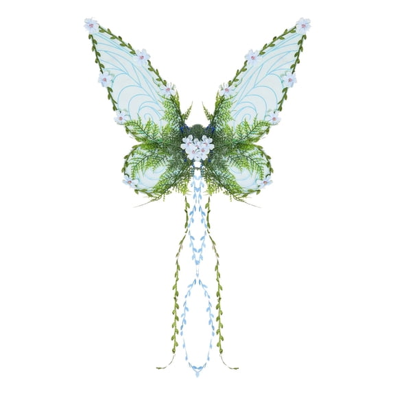 SUSHANG Colorful Artificial Butterfly Wing Decoration - Elegent Floral Vine Accessories for Women, Festival Costume Headpiece, Fairy Garden Party Decor, 3D Spring Leaf Design