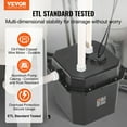 thumbnail image 2 of VEVOR Utility Sink Pump Laundry Sink Drain Pump System 1/3 HP 2900 GPH 25ft Head, 2 of 9