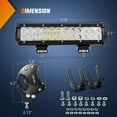 thumbnail image 6 of Nilight 12 Inch LED Light Bar, 72W Spot Flood Combo Beam, 12V Off-Road Driving Light for Trucks, Boats, Fog Work Lights, 6 of 10