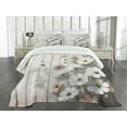 thumbnail image 2 of Ambesonne Pink Quilted Bedspread Set 3 Pcs, Modern Farmhouse Tender Floral, King Size, Pale Mauve Blush, 2 of 4