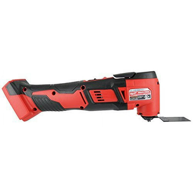 Milwaukee 2626 20 M18 18V Lithium Ion Cordless 18 000 OPM Orbiting Multi Tool with Woodcutting Blades and Sanding Pad with Sheets Included Battery