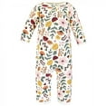 thumbnail image 3 of Hudson Baby Infant Girl Premium Quilted Coveralls, Fall Botanical, 0-3 Months, 3 of 4