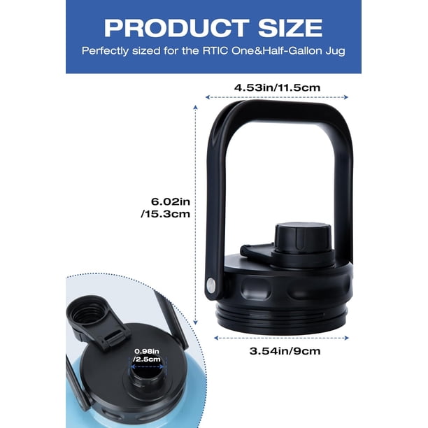 SUNMON Replacement Lid for Water Bottle - Steel Handle Lid