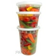 thumbnail image 2 of PCM 8 16 32 oz. Round Plastic Deli Soup Containers w/Lids Microwavable BPA Free (Pack of 12 Sets Each), 2 of 6