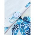 thumbnail image 6 of Womens Blue Sea Turtle Print Pajama Set Short Sleeve Button-Up Top and Shorts, 6 of 8