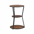 thumbnail image 3 of Powell Engle 3-Tier Side Table - Black Base with Brown Wood Top, 3 of 10