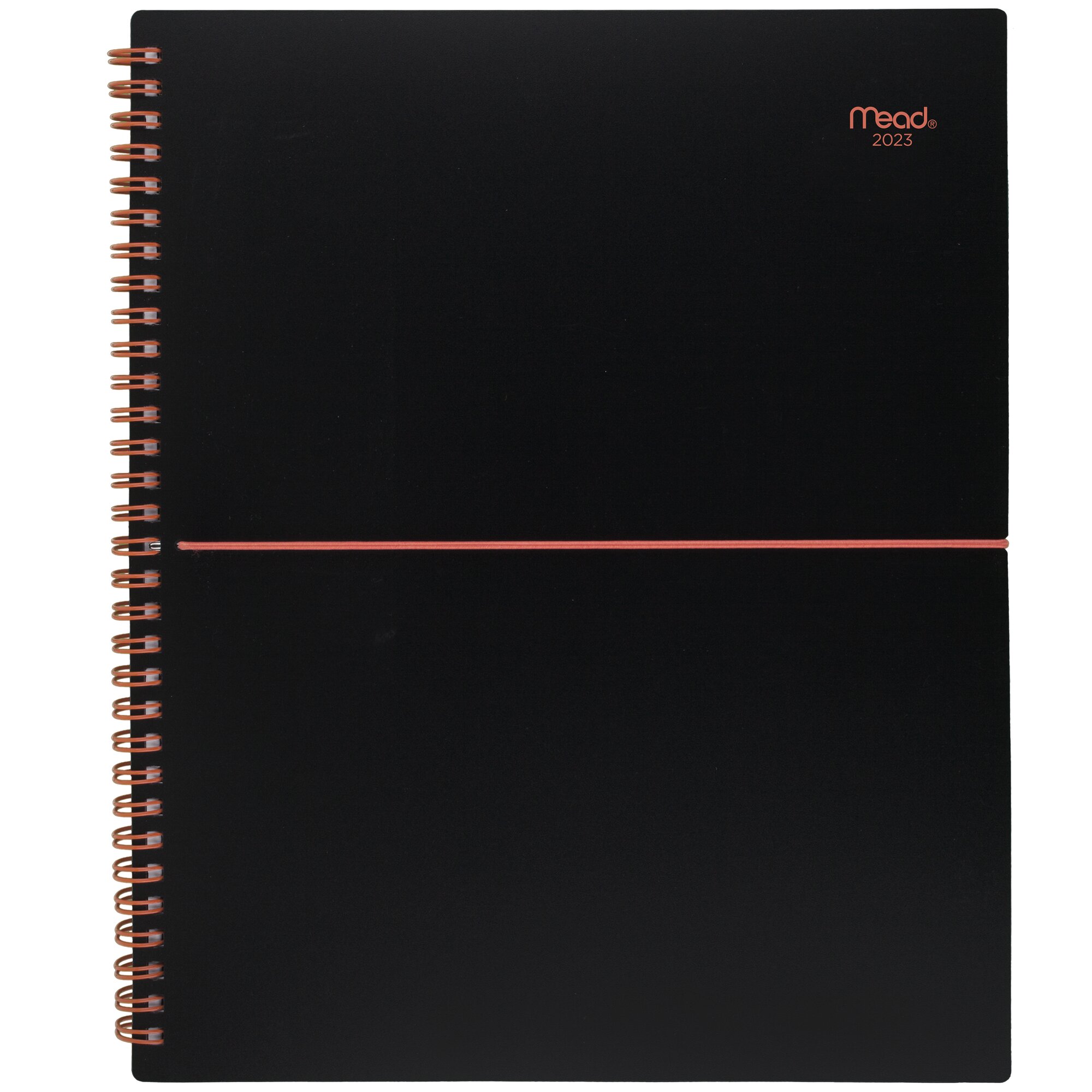 Mead 20222023 Basic Bungee Weekly Monthly Planner Black with Orange