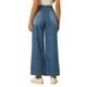 thumbnail image 3 of Jeans de pierna ancha para mujer INSPIRE CHIC con cordón, cintura elástica, pantalones de mezclilla casuales con bolsillos, azul XS, 3 of 6