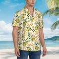 thumbnail image 2 of Lsque Lemon pattern Hawaiian Shirt for Men, Unisex Summer Beach Casual Short Sleeve Button Down Shirts-XX-Large, 2 of 9