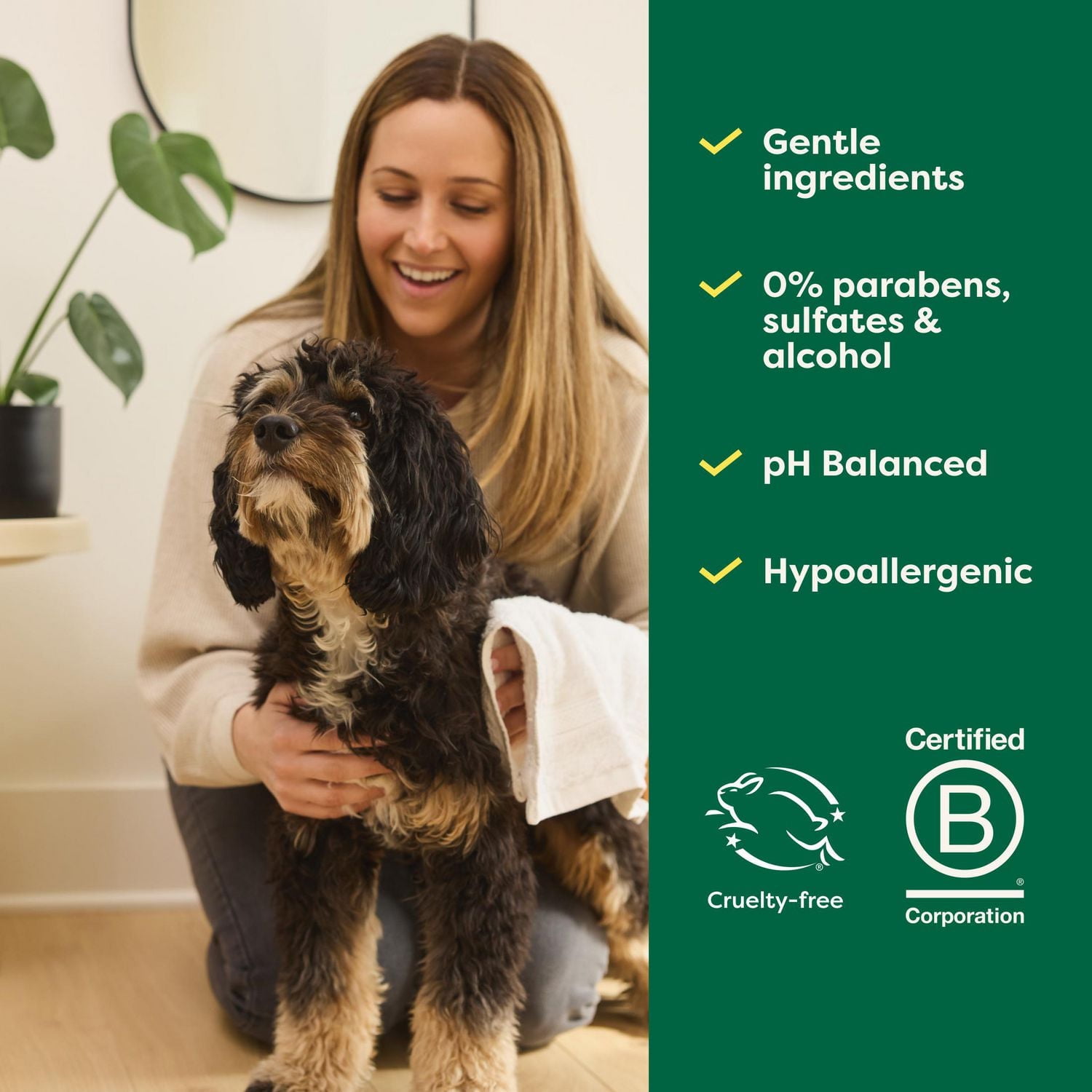 Shampoing doux et hypoallergénique pour chiot Earth Rated, parfum d’amande douce