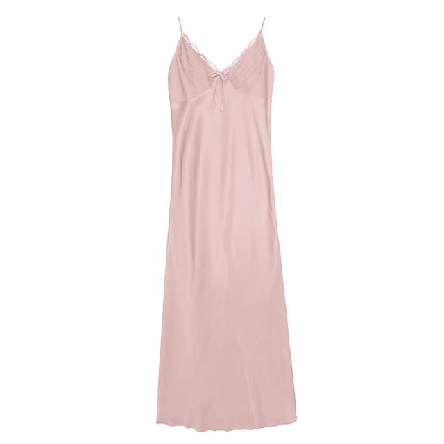 Camisón de mujer, vestido de dormir, camisones de cuello en V para mujer, ropa de dormir sexy sin mangas