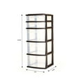 thumbnail image 3 of Homz® 5 Drawer Medium Tower, Black Frame with Clear Drawers, Set of 1, 3 of 5