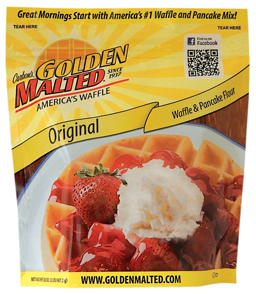 Golden Malted Original Waffle & Pancake Mix Our Most Popular Mix!(Pack of 4)