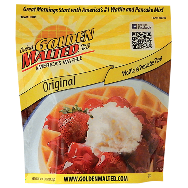 Golden Malted Original Waffle & Pancake Mix Our Most Popular Mix!(Pack of 4)