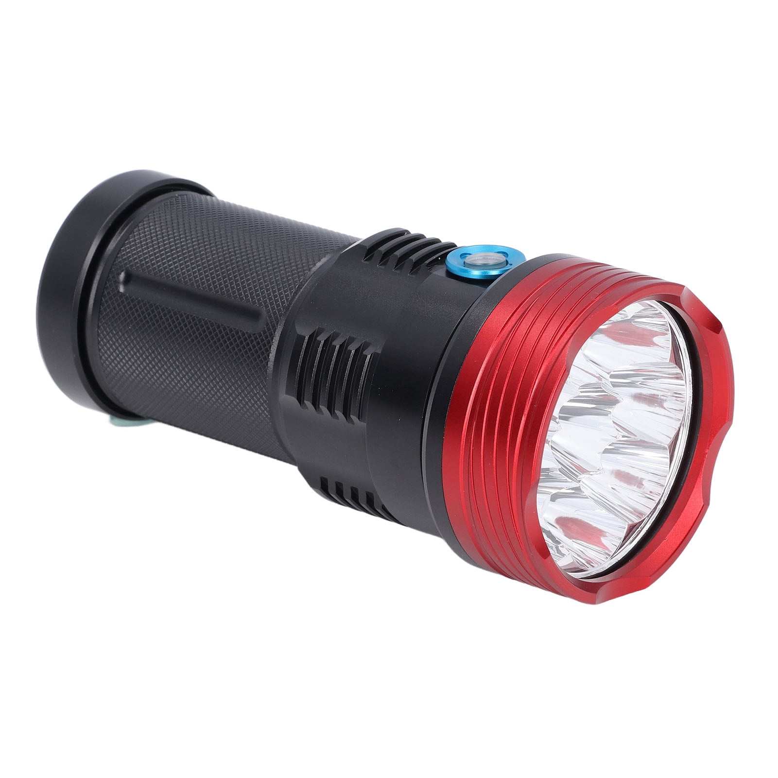 Rechargeable Dive Light, Super Bright Scuba Diving Flashlight With 9 T6 Lamp Beads And Anodized Black Treatment, Waterproof Dive Torch For Outdoor Activities, Travel, And