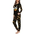 thumbnail image 2 of FKELYI Halloween Ghost Women Pajama Size M Polyester Pumpkin Crew Neck Loungewear 2 Pieces Comfortable Pajamas for Ladies Night, 2 of 5