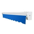 thumbnail image 2 of Awntech 16 Ft Destin Left Motorized Heavy Duty Patio Retractable Awning with Protective Hood (192in x 10.38in x 120in), Bright Blue, 2 of 6