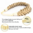 thumbnail image 2 of DIGUAN Messy Wide 2 Strands Synthetic Hair Braided Headband Classic Chunky Plaited Braids Elastic Stretch Hairpiece Women Girl (Sandy Blonde), 2 of 3