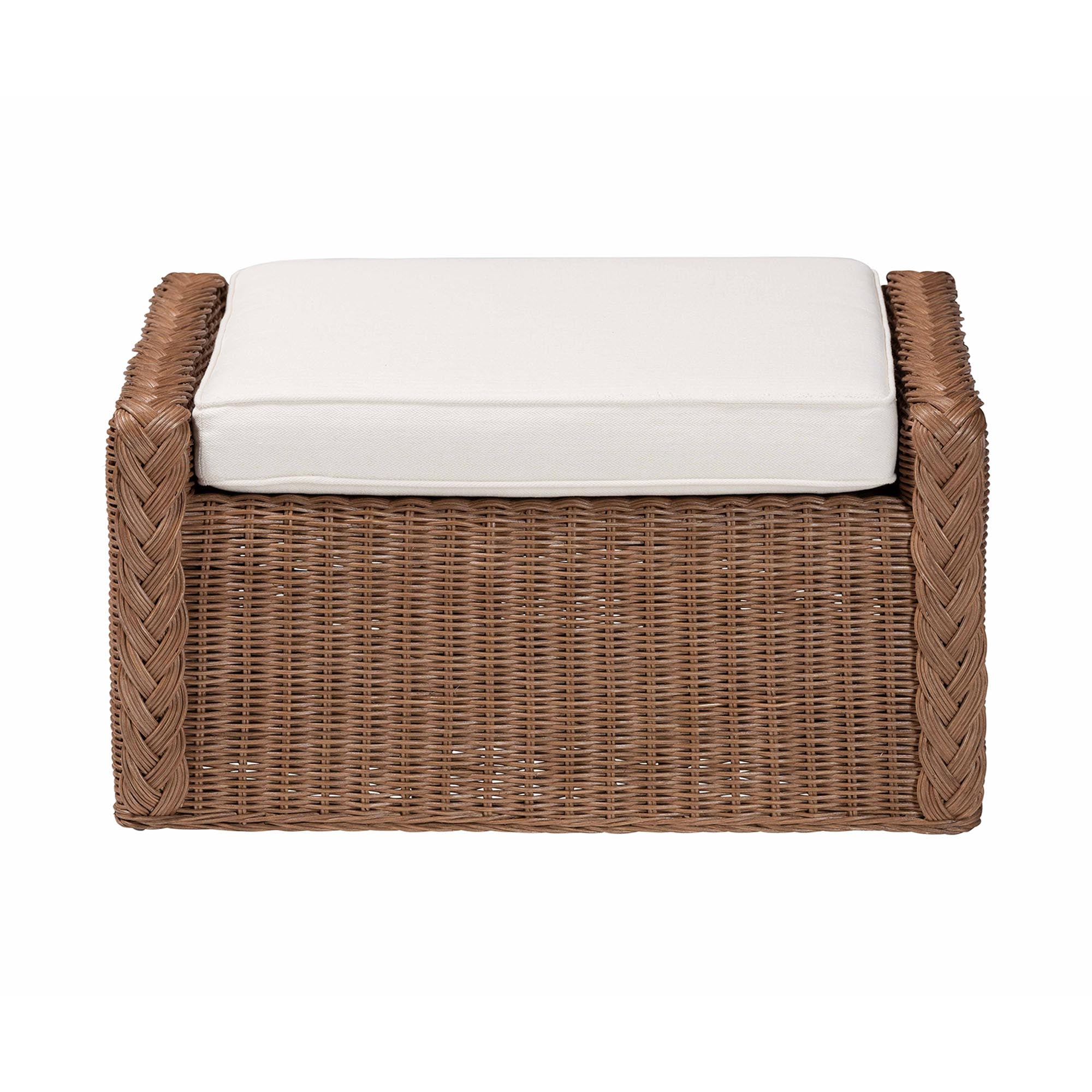 bali & pari Derris Boho Footstool, Peanut Brown