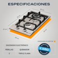 thumbnail image 4 of Parrilla De Gas Empotrable 2 Quemadores | Acero Inoxidable | LP Y Natural | Encendido Electrónico | Cocina Moderna | Parrilla A Gas De Alta Calidad | Fácil Limpieza, 4 of 7