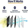 2 Packs(Save 10) Air PurifierPet Air Purifier With True HEPA Filters