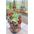 thumbnail image 3 of Bloomers Orchid Purple Stackable Flower Tower Planter With 3-Tier Design, 3 of 4
