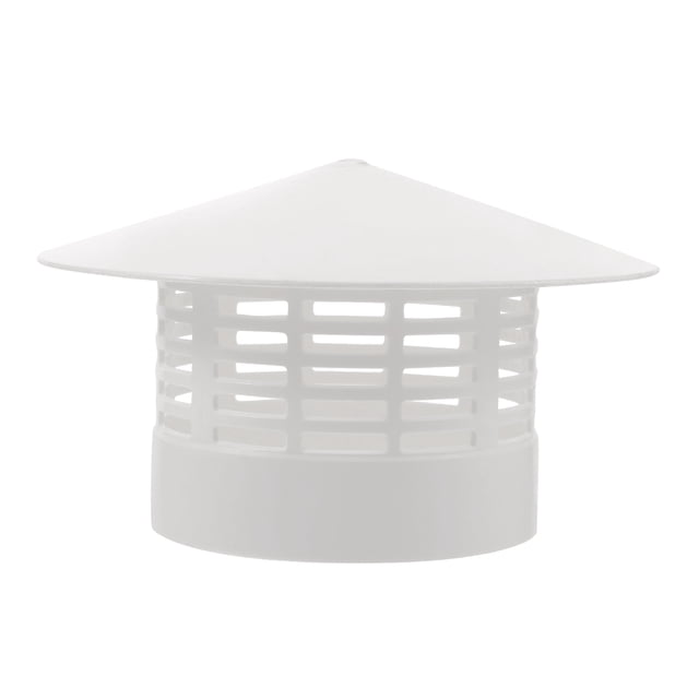 MOVTOTOP Plastic Chimney Cap for Home Use White Durable Rain Cover with Thick Design 1 Piece Molded