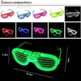 thumbnail image 5 of LINLIN Flashing LED EL Wire Glasses - Party Decorative Lighting Classic Gift Glow LED Light Up Party sunglasses, 5 of 9