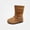 Brown, variant on WAVSUF Girls Fleece Wide Width Boots Round Toe Soft Sole Anti Slip Fall Daily Mid Calf Boots Beige Size 10