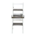 thumbnail image 5 of Solid Wood Foldable Ladder Chair,2 in 1 Lightweight Portable Multifunctional Step Stool,3 Step Dual Purpose Step Ladder and Display Stand, for Home,Library,Kitchen,Antique White, 5 of 7