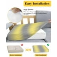 thumbnail image 5 of Yellow Ombre Sofa Couch Cushion Covers Washable, Removable Stretchable Sectional Couch Covers, Farmhouse Grey Modern Art Slipcovers for L & T Shape Sofa Furniture Protector L Size 1 pc, 5 of 7