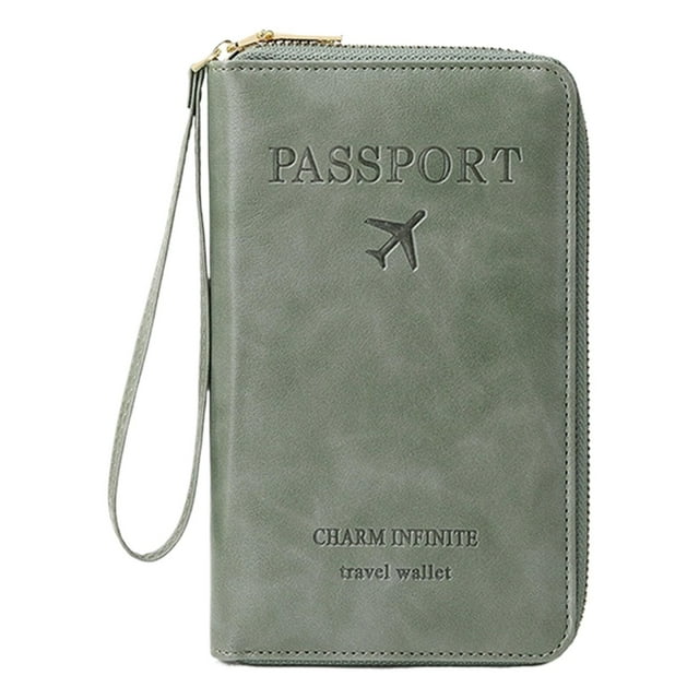 Summer Simple Plain Passport Cases Back to School Charm Infinite Travel Wallet Multi Functional Zipper Travel Card Holder Rfid Blocking Card Holder