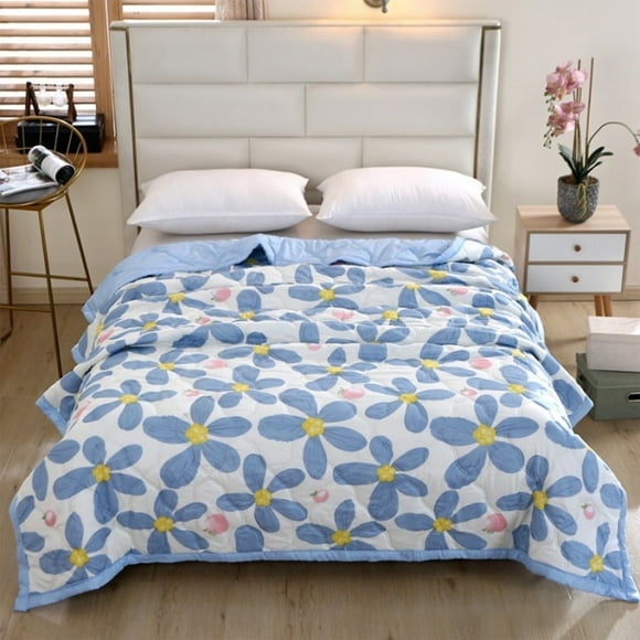 Decoración del hogar, decoración de habitaciones, edredón refrescante de verano para quienes duermen con calor y sudan por la noche. Edredón refrescante de doble cara con efecto frío. Manta de fibra r