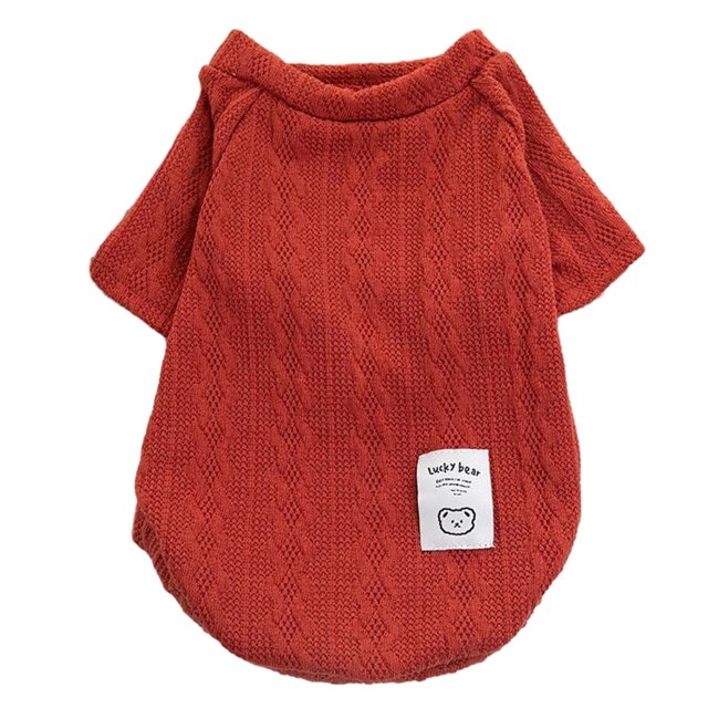 Ropa de invierno para perros Suéter de cuello alto para perros Suéter de punto clásico para mascotas Suéter cálido y lindo para cachorros Ropa deportiva para interiores y exteriores