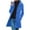 Blue, variant on Breezora Women's Wool Blend Stand Collar Single Breasted Mid Long Coat Casual Retro Buttons L Size Blue