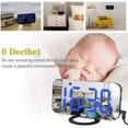 thumbnail image 4 of Digital Alarm Clock,Mirror Surface LED Electronic Clocks,with USB Charger,Snooze Model, Auto/Custom Brightness,for Office Table Bedroom Nightstand(Black-Blue), 4 of 16