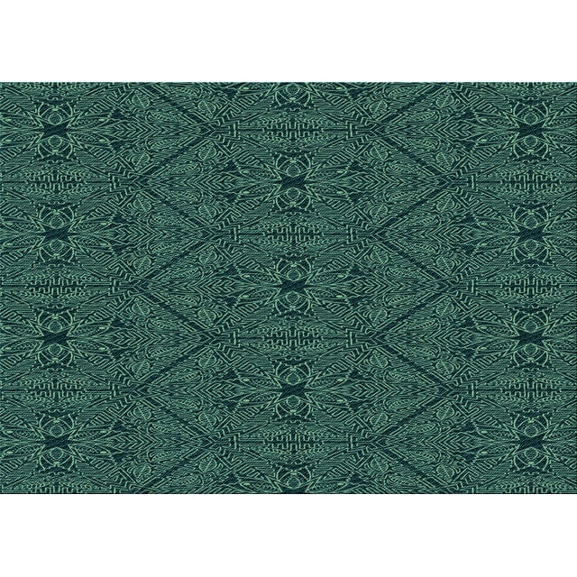 Ahgly Company Machine Washable Indoor Rectangle Transitional Deep Teal Green Area Rugs, 2' x 3'