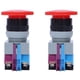 thumbnail image 1 of 2X Ac 600V 10A Rojo Interruptor de Boton Pulsador de Parada de Emergencia de Seta 22Mm No Nc, 1 of 5