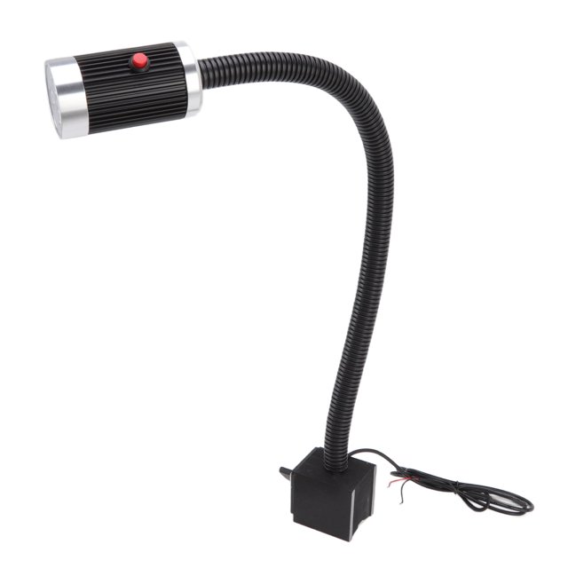 Magnetic Work Light, Easy Control Magnetic Base Work Light Flexible Gooseneck High Temperature Resistant 9W 24V LED for Lathe