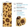 thumbnail image 2 of Yellow and Brown Of Leopard Print Hot Yoga Mat Towel Non Slip for Hot Yoga - Quick-Drying Yoga Mat Cover with 4 Corner Pockets with Travel Bag - Hot Yoga Towel Non Slip 70"x26", 2 of 6