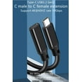 thumbnail image 2 of Tianle USB C Extension Cable, Type-C USB 3.2 Gen 2(10Gbps) Male to Female Extender,4K@60HZ Fast Charge,Compatible with USB TYPE-C to Transfer data,Charge Audio-video Devices.-Black (5 meter), 2 of 9