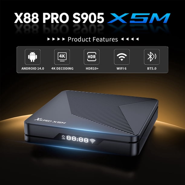 TV BOX X88 PRO X5M Android 14 Amlogic S905X5M Quad Core 4K LAN