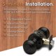 thumbnail image 4 of Pomo de puerta Copper Creek Colonial Privacy negro mate (1 paquete), 4 of 8