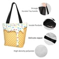 thumbnail image 5 of Kdxio White Ice Cream Women Reusable Grocery Bags Foldable Ripstop,Reusable Shopping Bags for Shopping,Gym,Gift, 5 of 7