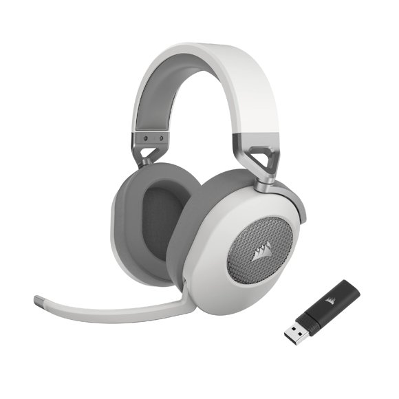 Auriculares para juegos Corsair HS65 inalámbricos con Bluetooth, color blanco